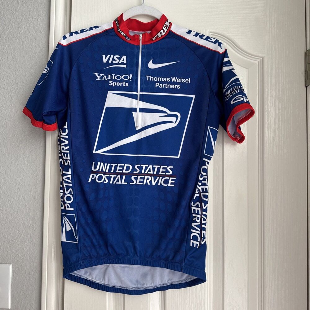 USPS TREK Nike Cycling Jersey 1/4 Zip Lance Armstrong Small ‘99 Tour de France S